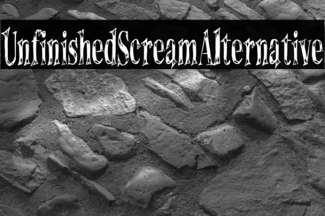 UnfinishedScreamAlternative Font examples