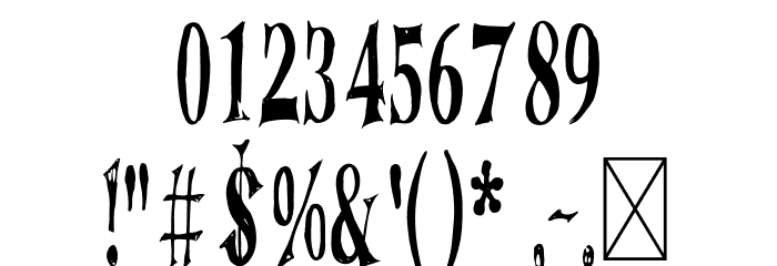 UnfinishedScreamRegular Font OTHER CHARS