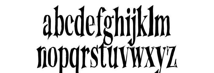 UnfinishedScreamRegular Font LOWERCASE