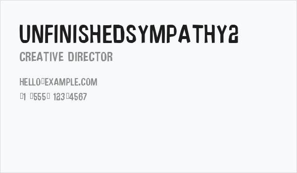 UnfinishedSympathy2 Business Card