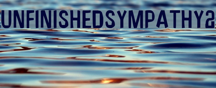 UnfinishedSympathy2 Font examples