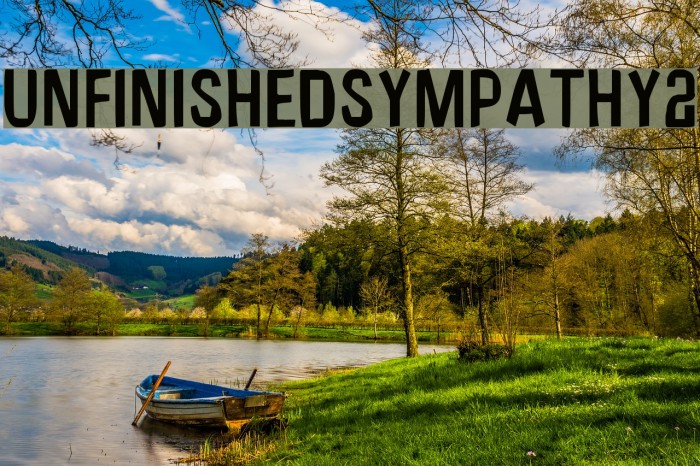 UnfinishedSympathy2 Font examples