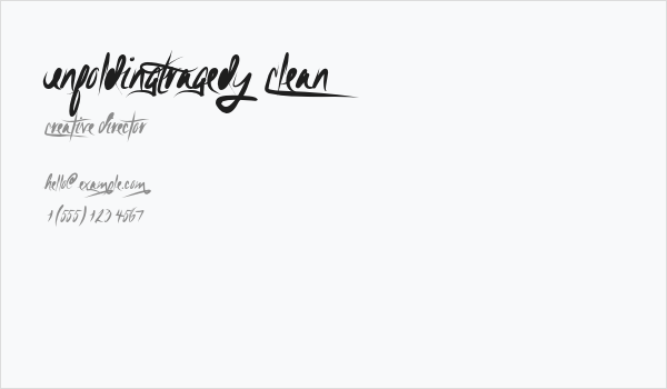 UnfoldingTragedy-Clean Business Card