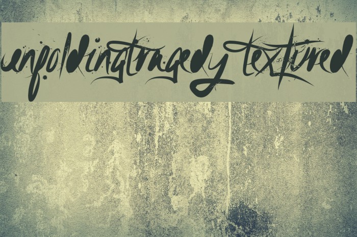 UnfoldingTragedy-Textured Font examples