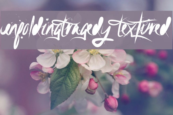 UnfoldingTragedy-Textured Font examples