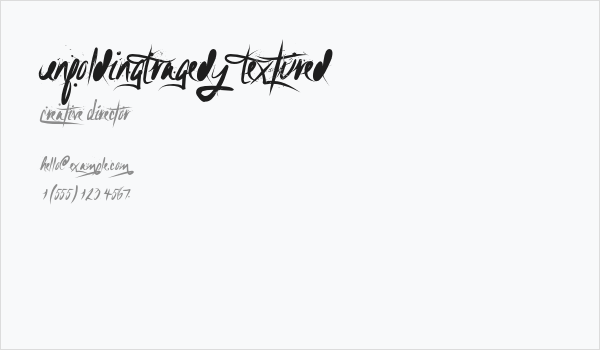 UnfoldingTragedy-Textured Business Card