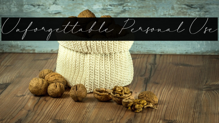 Unforgettable Personal Use Example 3