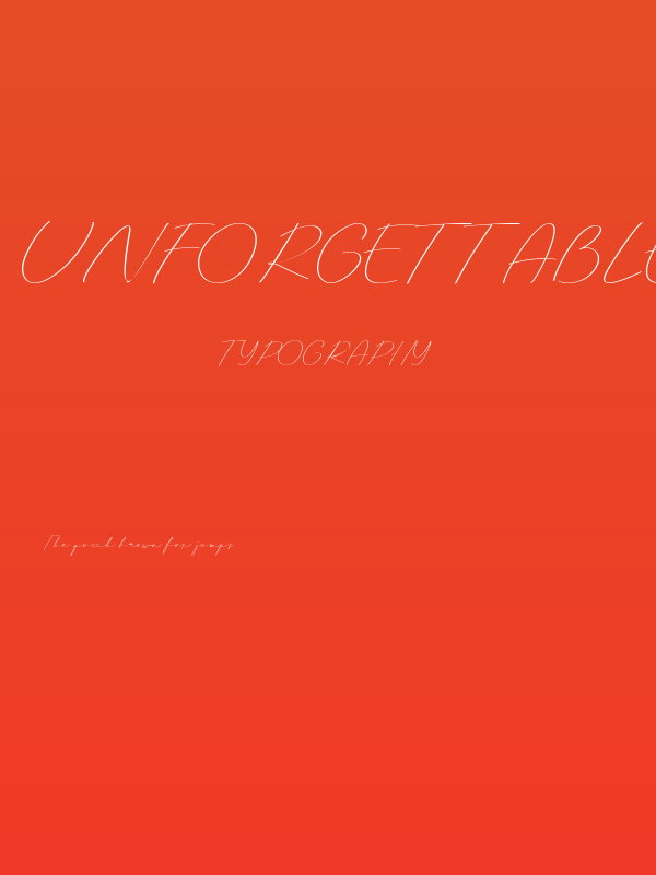Unforgettable Personal Use Poster