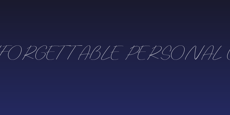 Unforgettable Personal Use Social Header