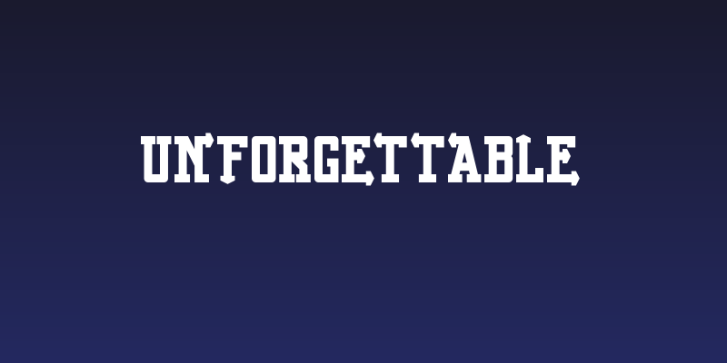Unforgettable Social Header