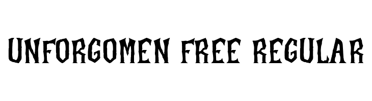 Unforgomen Free Regular  font caratteri gratis