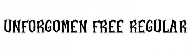 Unforgomen Free Regular  नि: शुल्क फ़ॉन्ट्स डाउनलोड