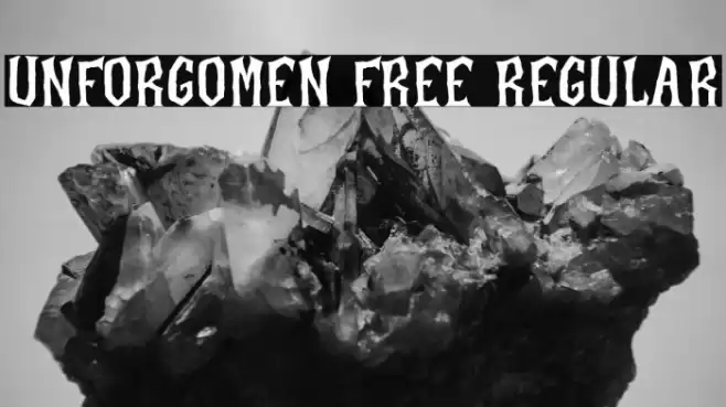 Unforgomen Free Regular خط examples