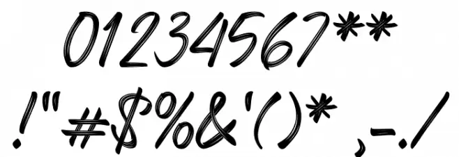 Unforgotten More Font OTHER CHARS