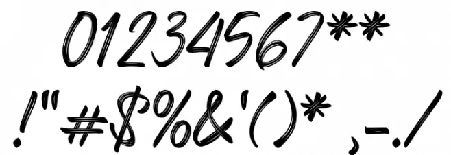 Unforgotten More Font OTHER CHARS