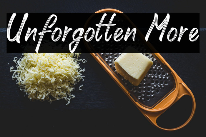 Unforgotten More Example 1