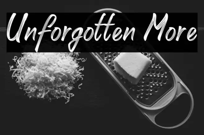 Unforgotten More Font examples