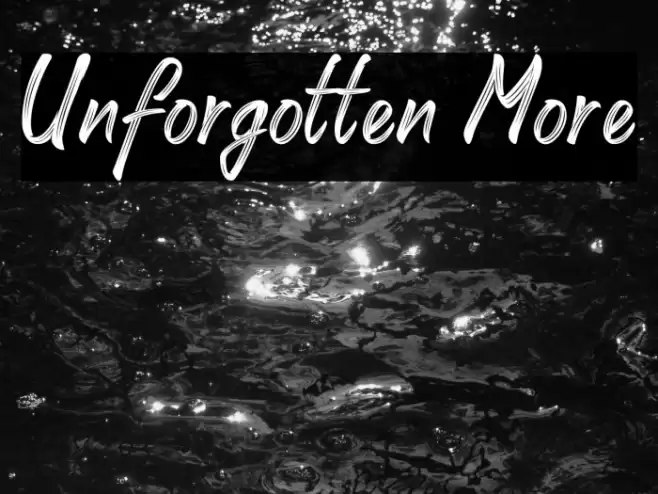 Unforgotten More Font examples