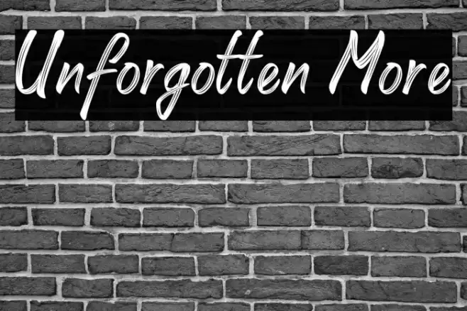 Unforgotten More Font examples