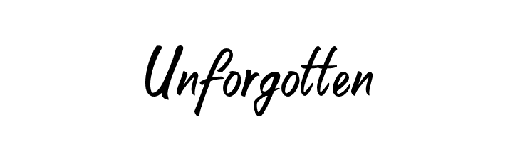 Unforgotten  フリーフォントのダウンロード