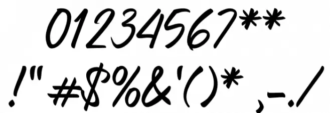 Unforgotten Font OTHER CHARS