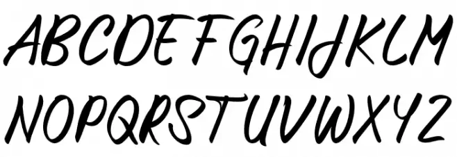 Unforgotten Font UPPERCASE