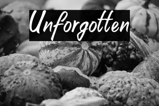 Unforgotten Font examples