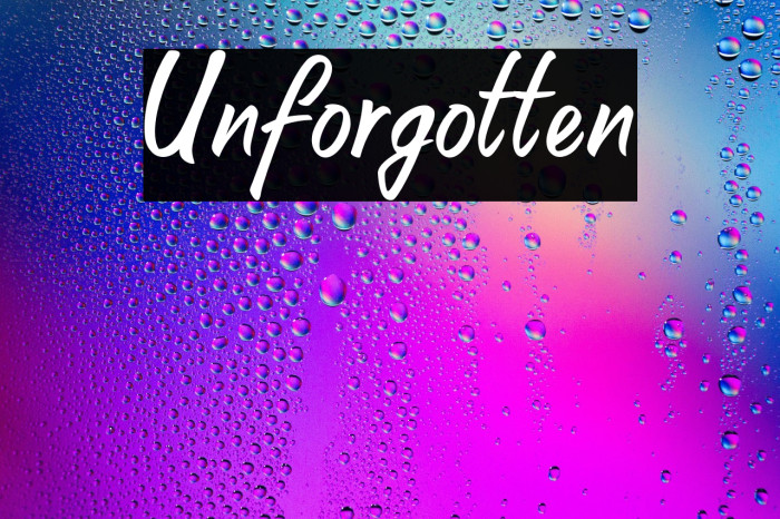 Unforgotten Example 2