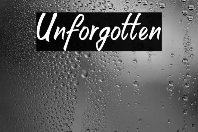 Unforgotten Font examples