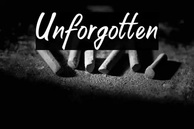 Unforgotten Font examples