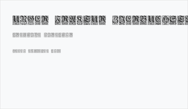 Unger-Fraktur Zierbuchstaben Business Card