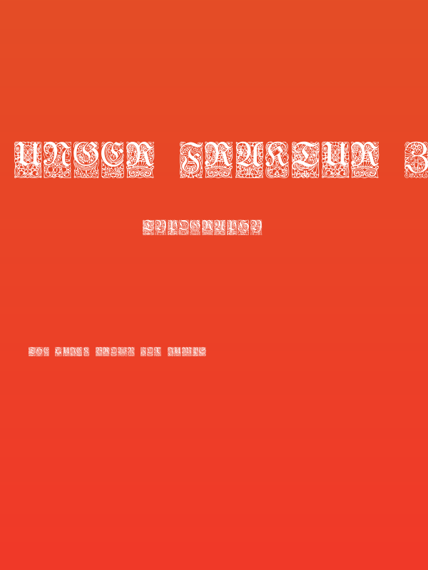Unger-Fraktur Zierbuchstaben Poster