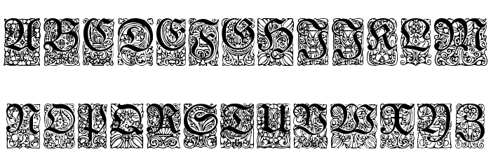 Unger-Fraktur Zierbuchstaben Font LOWERCASE