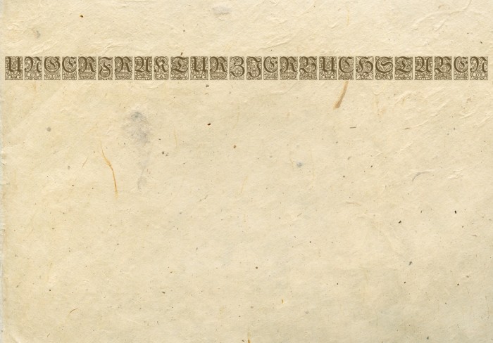 Unger-FrakturZierbuchstaben Font examples