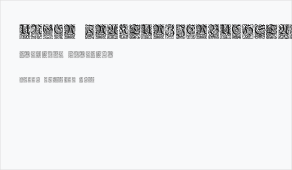 Unger-FrakturZierbuchstaben Business Card