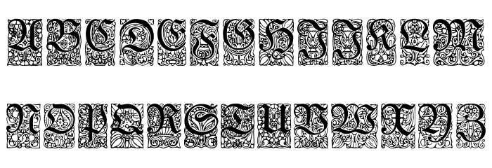 Unger-FrakturZierbuchstaben Font LOWERCASE