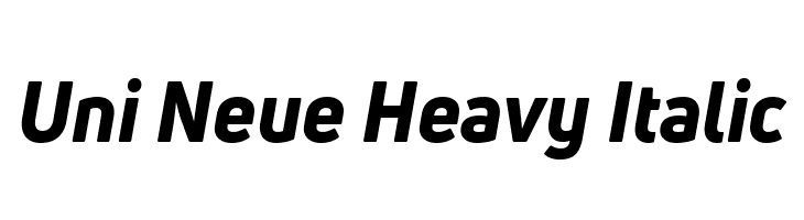 Uni Neue Heavy Italic  Descarca Fonturi Gratis