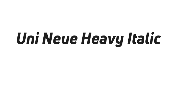 Uni Neue Heavy Italic Logo