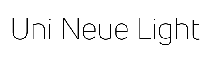 Uni Neue Light  font caratteri gratis