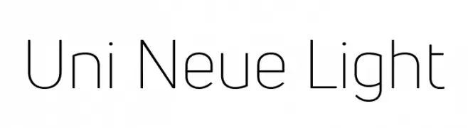Uni Neue Light  Frei Schriftart Herunterladen
