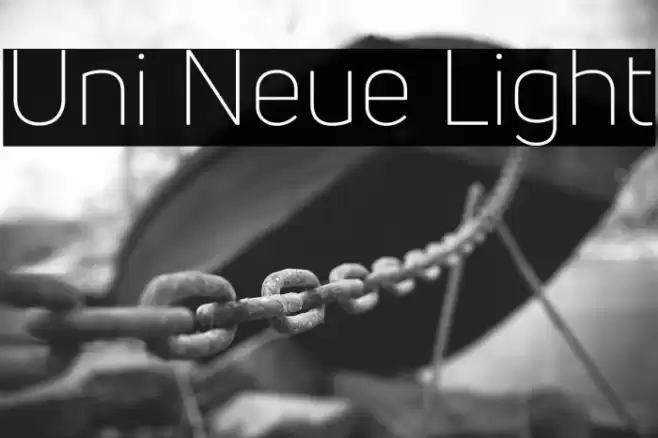 Uni Neue Light Font examples