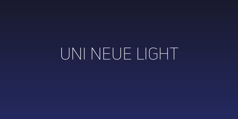 Uni Neue Light Social Header