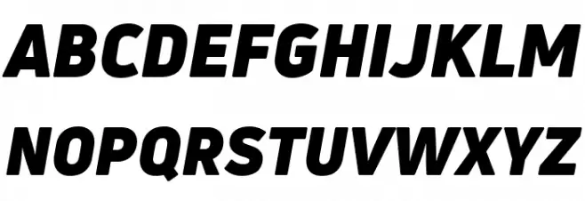 Uni Neue-Trial Black Italic 字体 大写