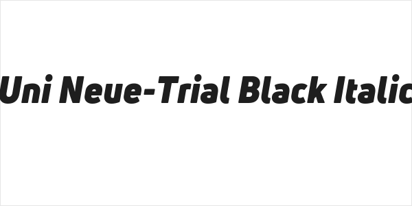 Uni Neue-Trial Black Italic Logo