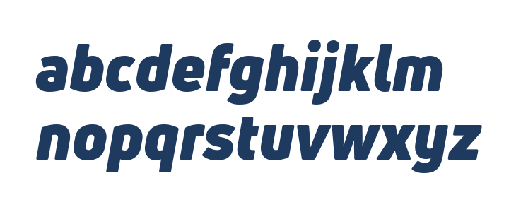 Uni Neue-Trial Black Italic Lowercase