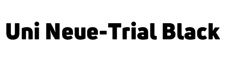 Uni Neue-Trial Black  Free Fonts Download
