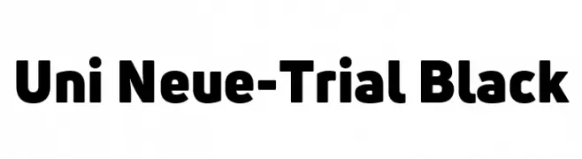 Uni Neue-Trial Black  Frei Schriftart Herunterladen