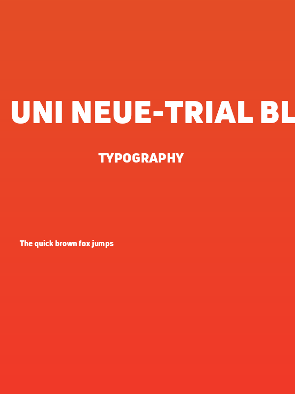 Uni Neue-Trial Black Poster