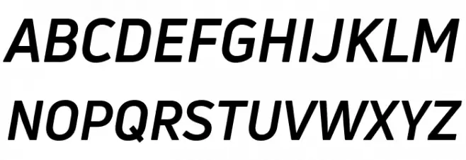 Uni Neue-Trial Bold Italic Fonte MAIÚSCULAS
