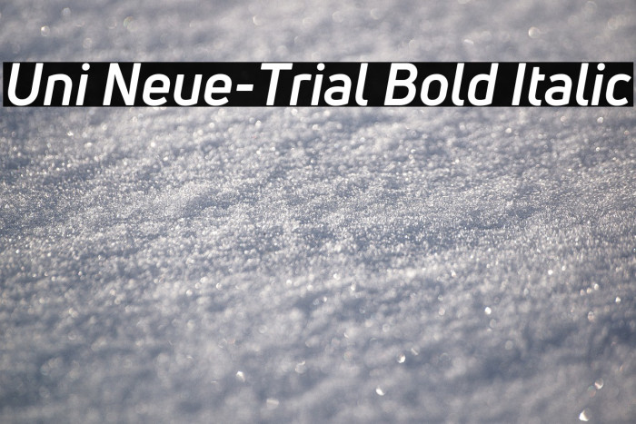 Uni Neue-Trial Bold Italic Example 3